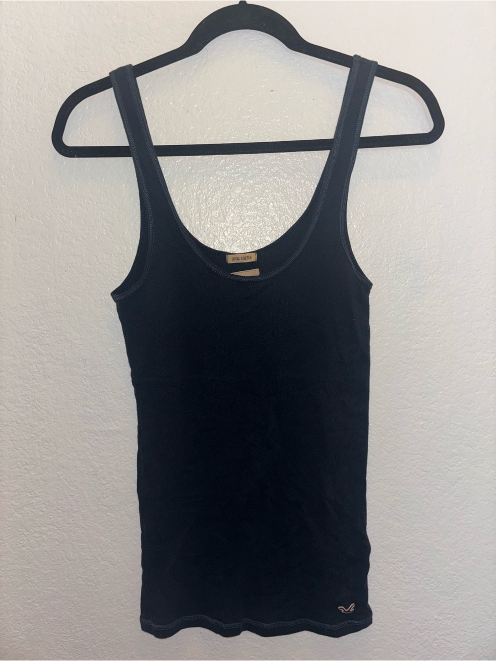 Y2K Vintage Classic Hollister SoCal Scoop Navy Ribbed Tank Top